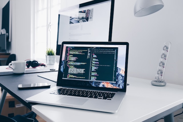 picture of a computer desk